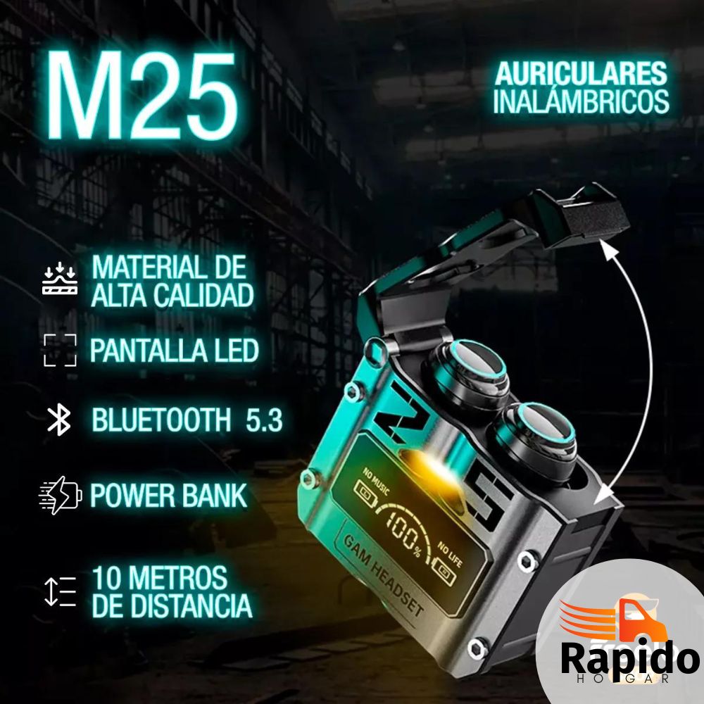 Audifonos M25 Originales® con Powerbank