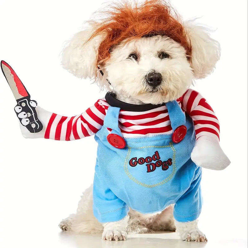 Disfraz Para Mascota Halloween | Chucky - Materiales Premium Cómodos