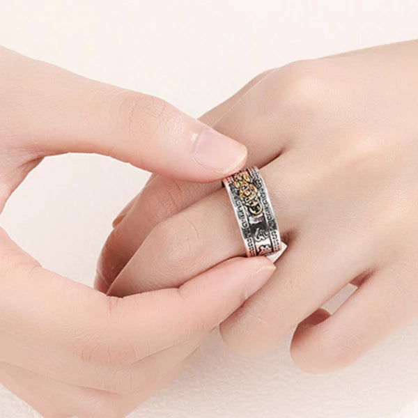 Anillo Feng Shui Pixiu® de la Riqueza de Dragón